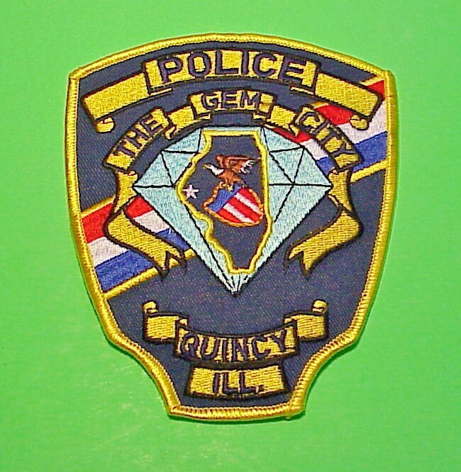 QUINCY  ILLINOIS  IL  ( THE GEM CITY )  5 1/8"  POLICE PATCH   FREE SHIPPING!!!