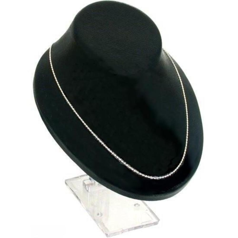 Adjustable Black Plastic Necklace Pendant Bust Jewelry Display 7 1/4"