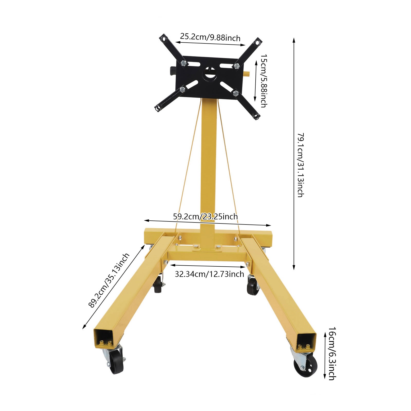 2000 lbs Folding Engine Stand Foldable 360° Rotating Engine Holder Heavy Duty