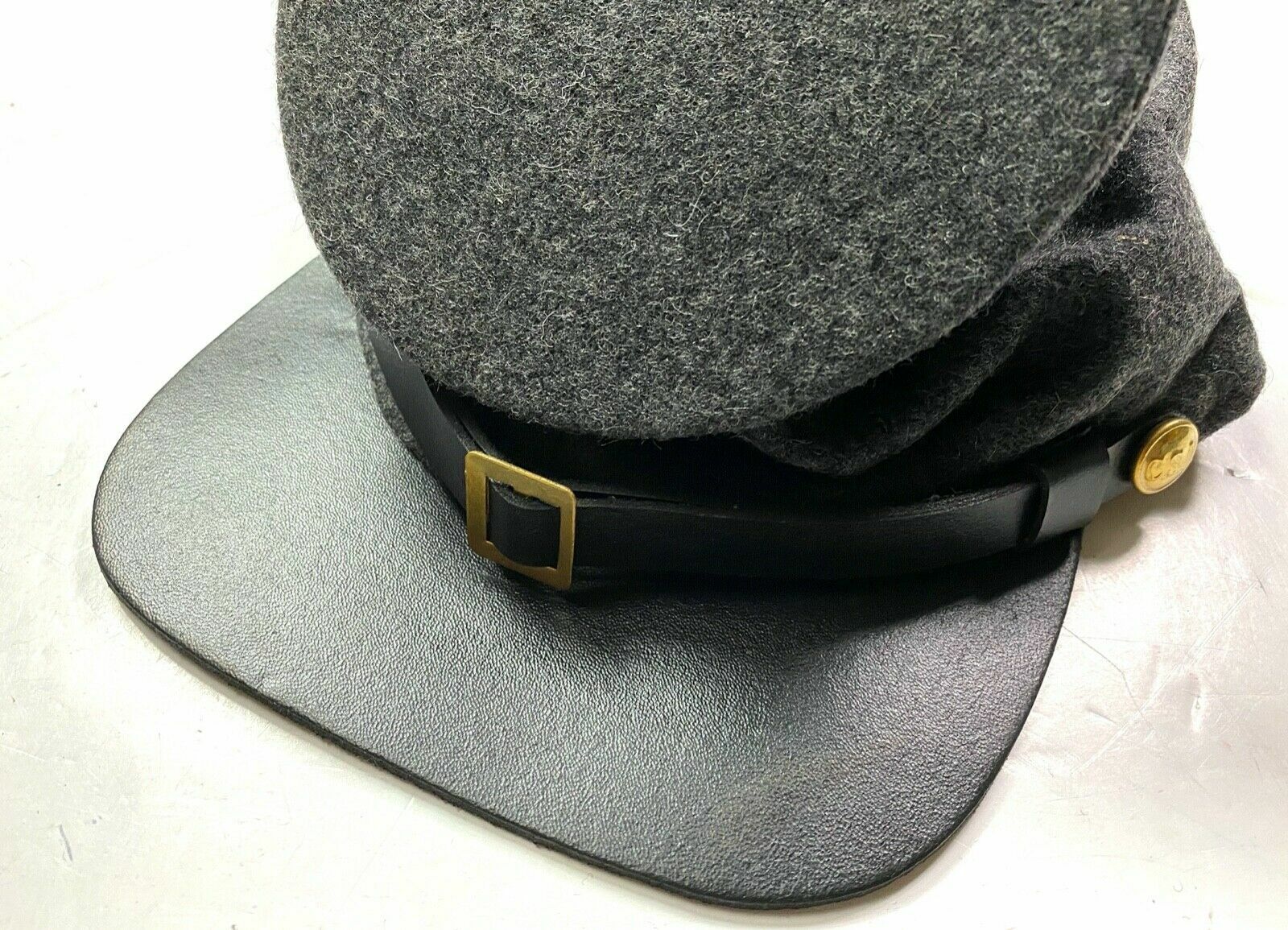 CIVIL WAR CSA CONFEDERATE DARK GREY WOOL FORAGE BUMMER CAP HAT-ALL SIZES!!!