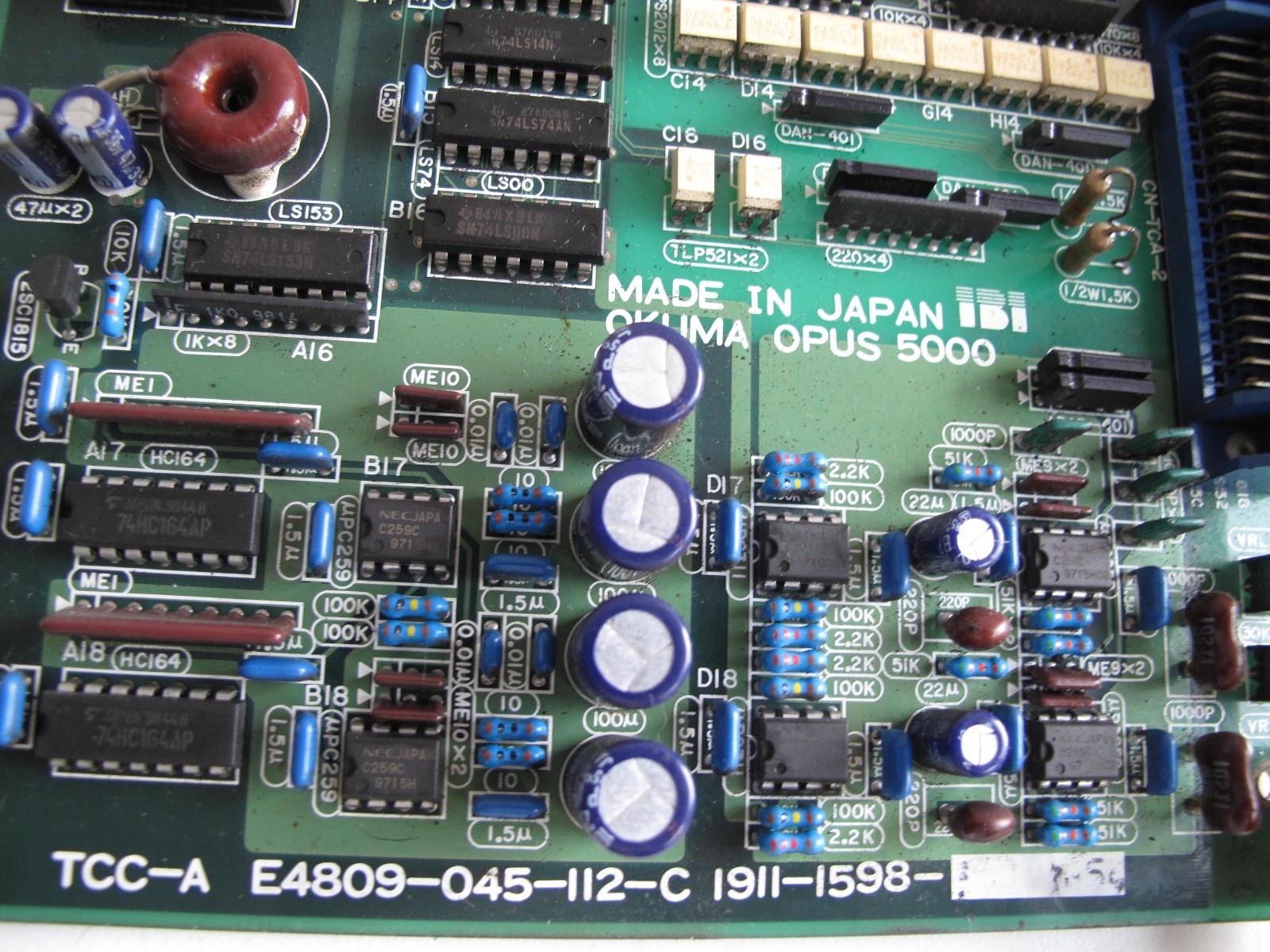 OKUMA OPUS 5000, OKUMA TCC-A E4809-045-112-C, OKUMA E4809-045-112-C BOARD