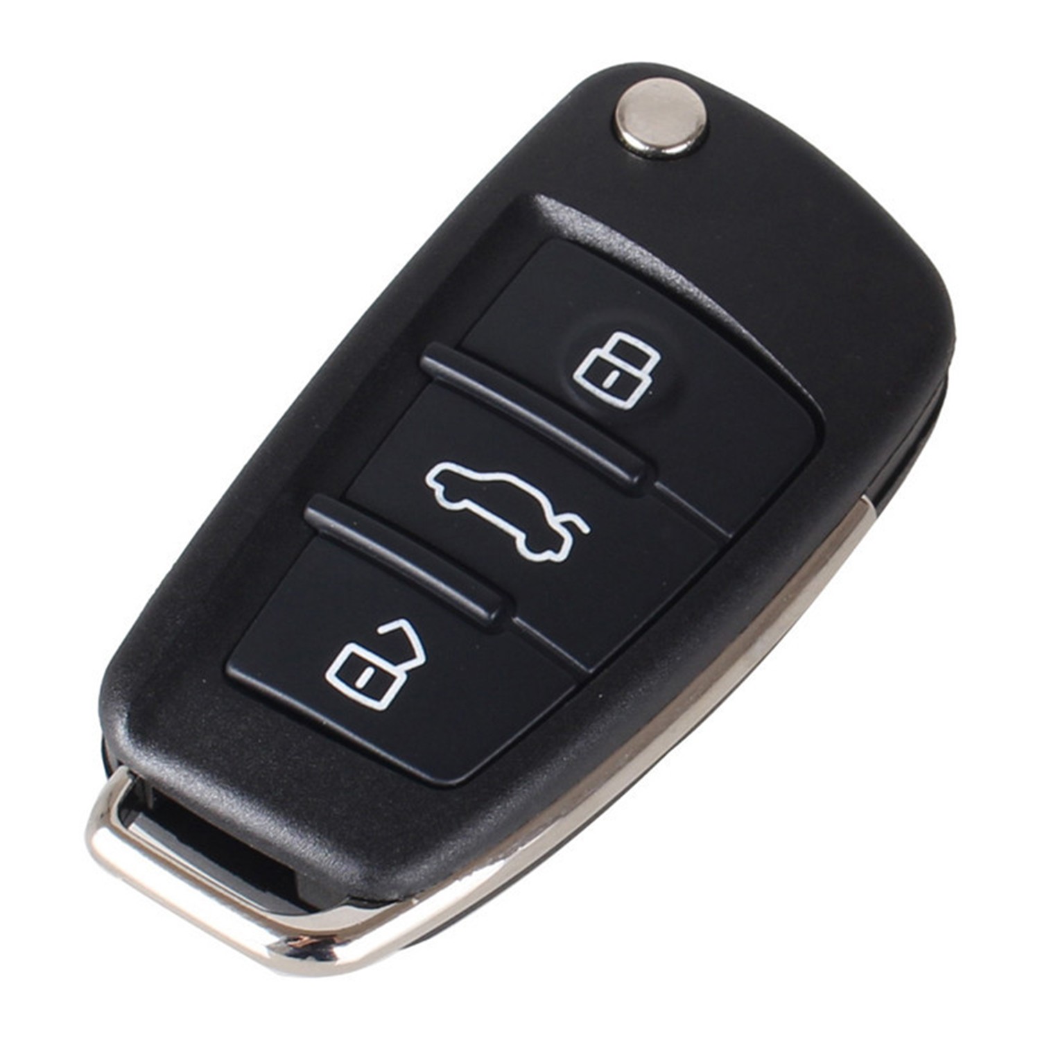 3 Button Remote Flip Blade Key Case Shell for Audi A3 A4 A6 A8 TT Quattro Q7 S6