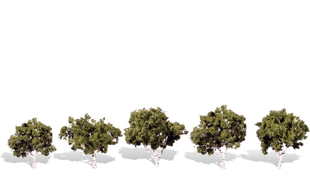 Woodland Scenics TR3532 Waters Edge Trees 1 1/4"- 2" (5), TR3532