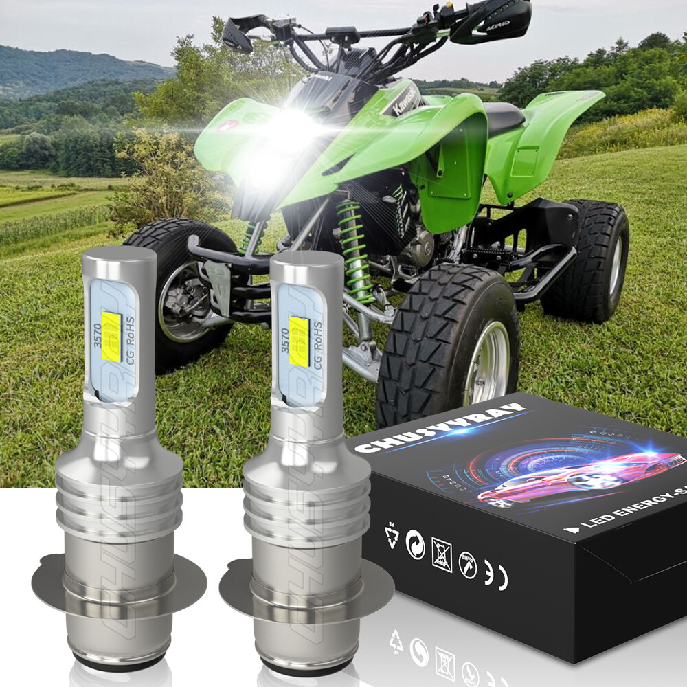 For Kawasaki ATV KFX400 2003-2006 KFX450R 2009 2010-2014 H6 LED Headlight Bulbs
