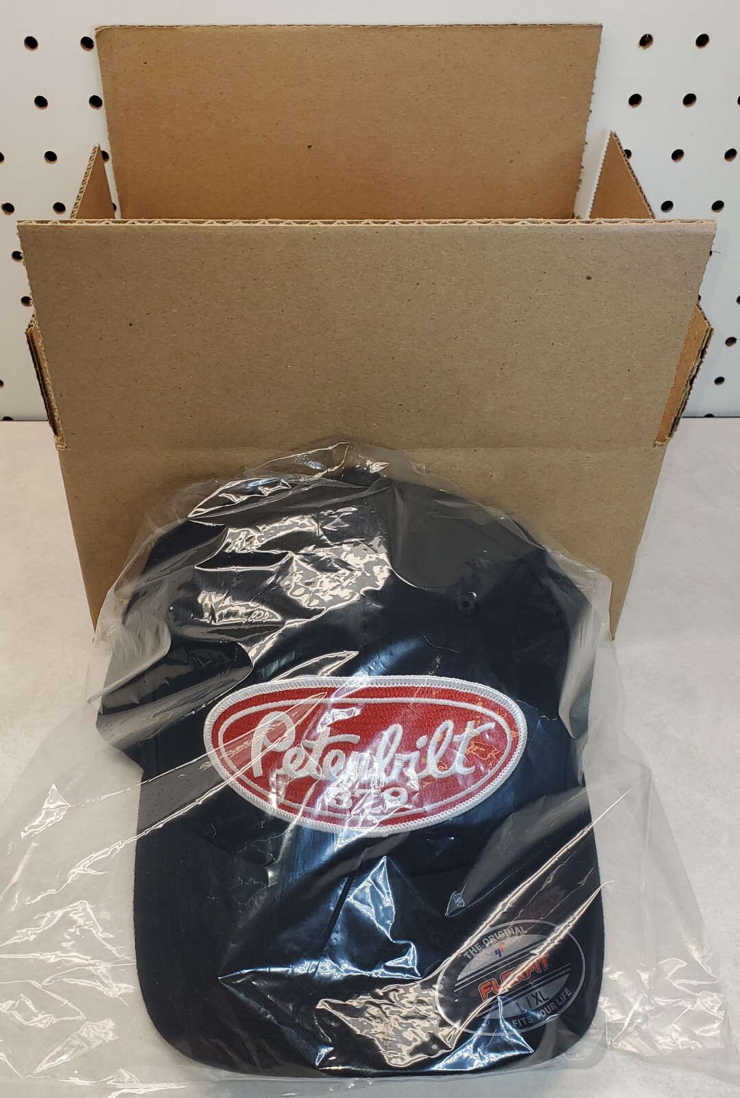Peterbilt 379 Patch Flexfit 6377 Brushed Twill Hat / Black L/XL 7 1/8" - 7 5/8"