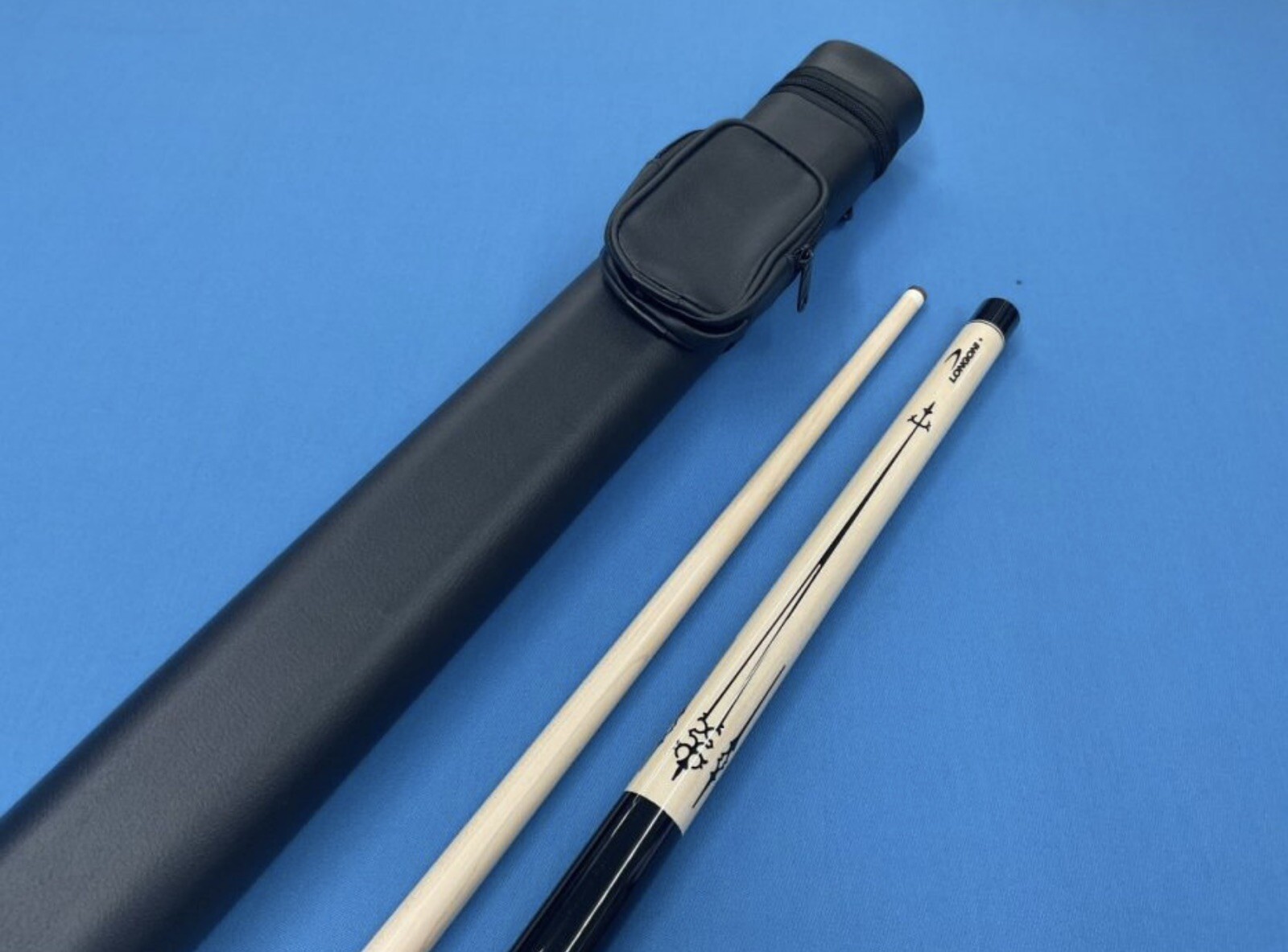LONGONI CAROM CUE NATURAL WITH 71 cm. SHAFT & HARD CASE ** TO PLAY 3 CUSHIONS
