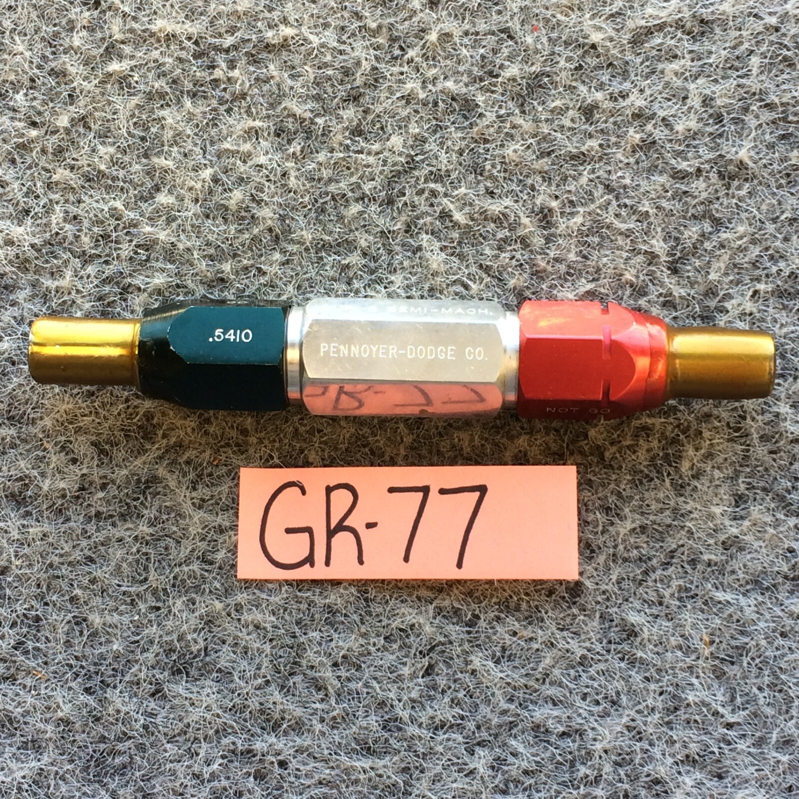 .5410 & .5450 CL ZZ PIN PLUG GAGE GO NO GO 234179-2 DUP 2 SEMI-MACH