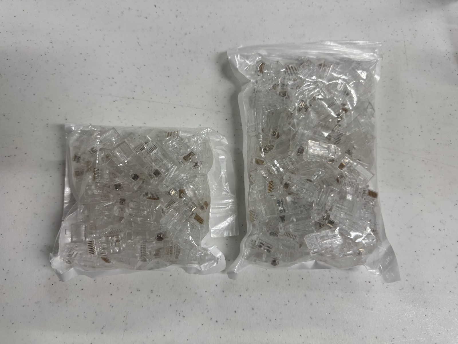 Bag and a Half Pass through RJ45 Connectors - Approx 150? FREE SHIPPING!!