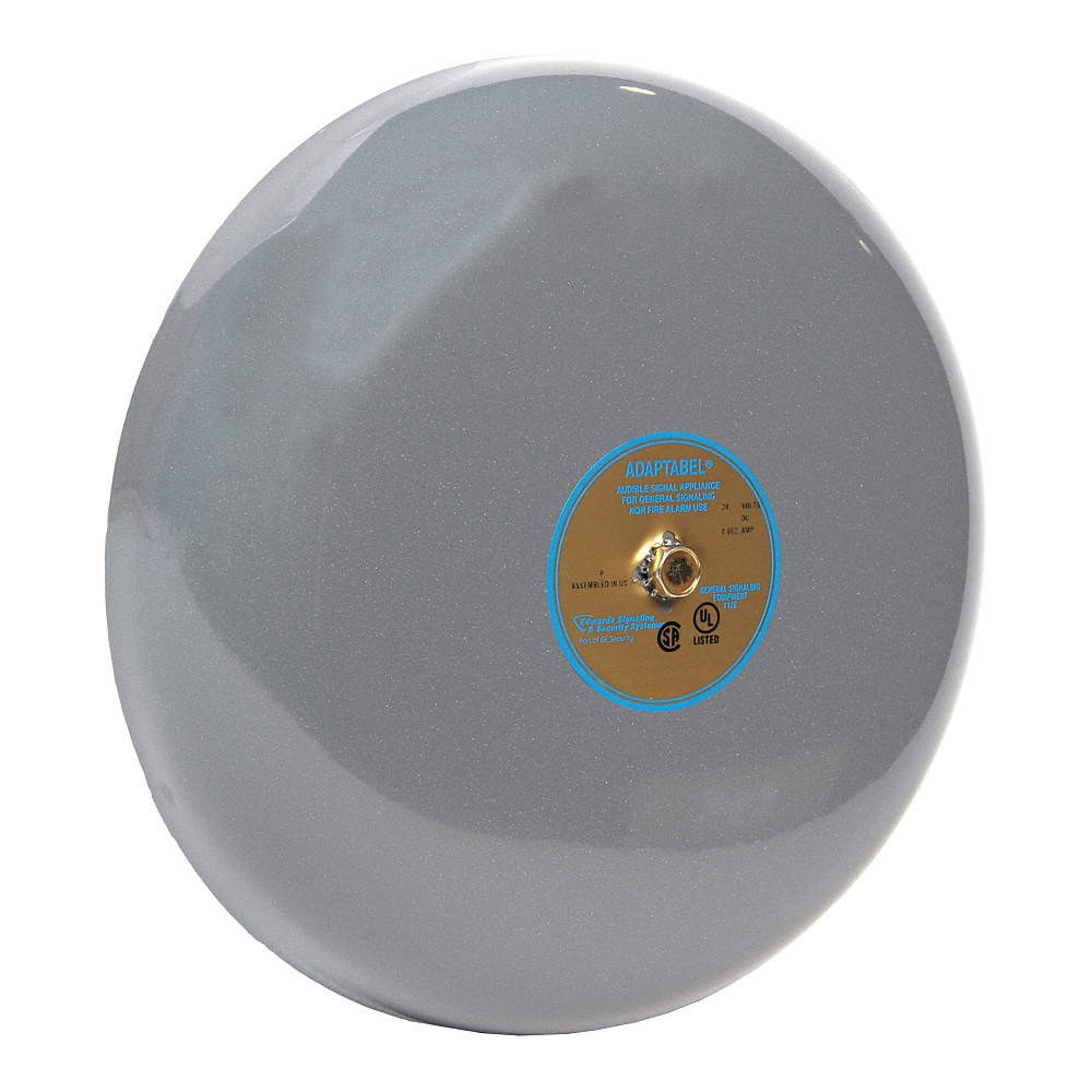 EDWARDS SIGNALING 435-6G1 Bell,24VDC,0.062A,Gray 16G579