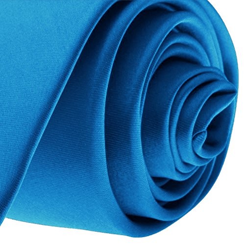 K. Alexander Solid Color Ties - Multiple Colors - Classic 3.5" Peacock Blue
