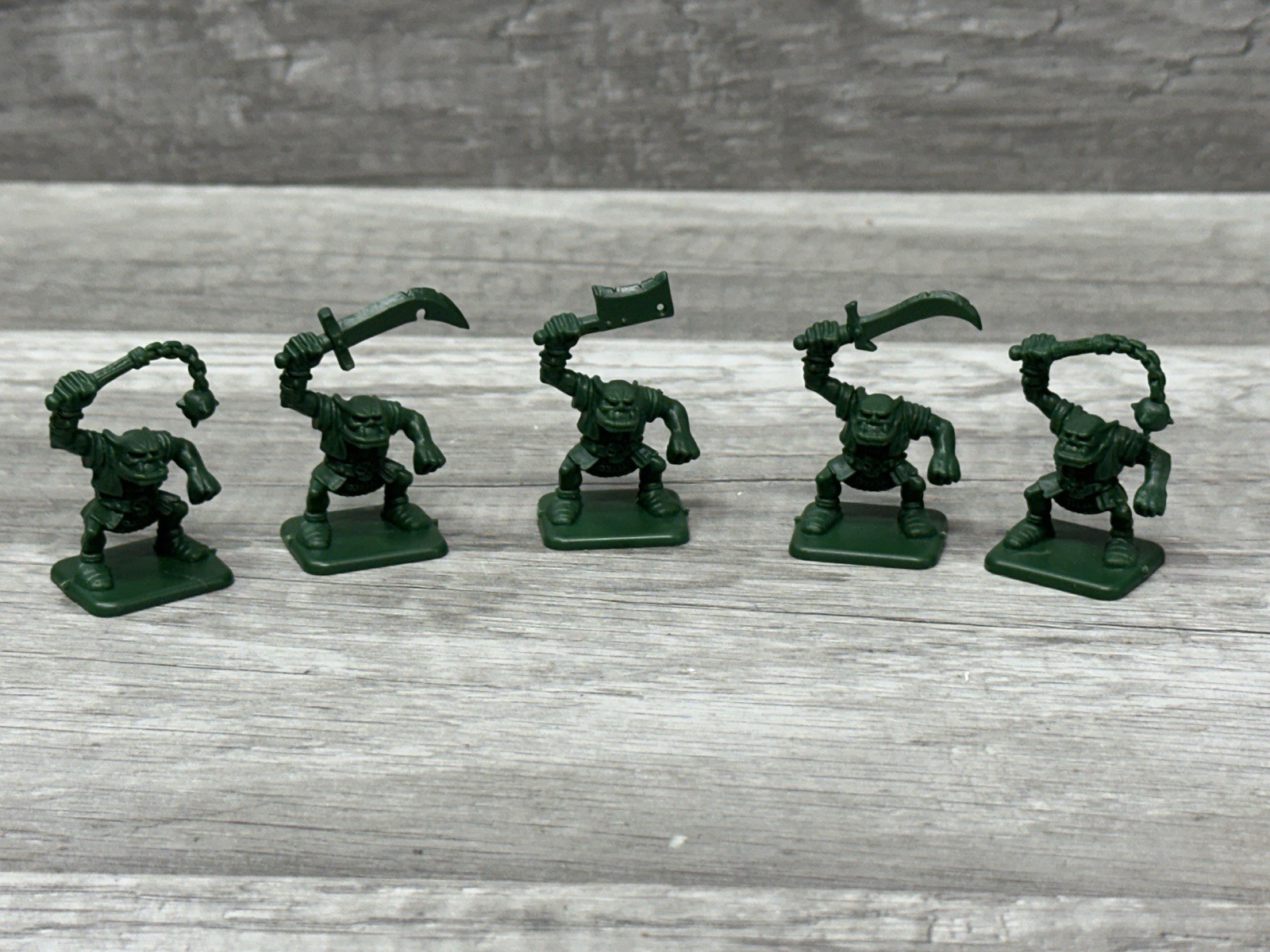 Heroquest Orc Lot Of 5 Axe Dagger Sword Wielding Original Vintage Orcs