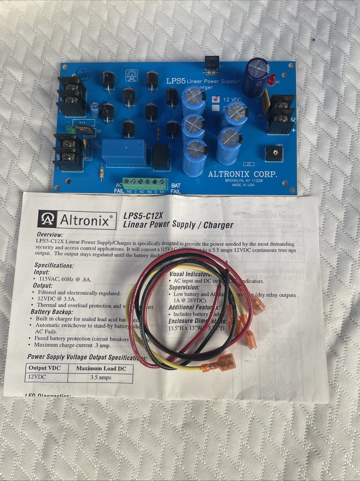 Altronix LPS512 Power Supply Replacement Board For LPS5C12X