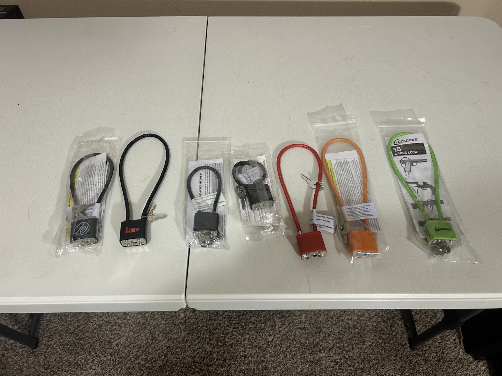 Lot of 7 New Gun Locks  - Gun Safety Locks