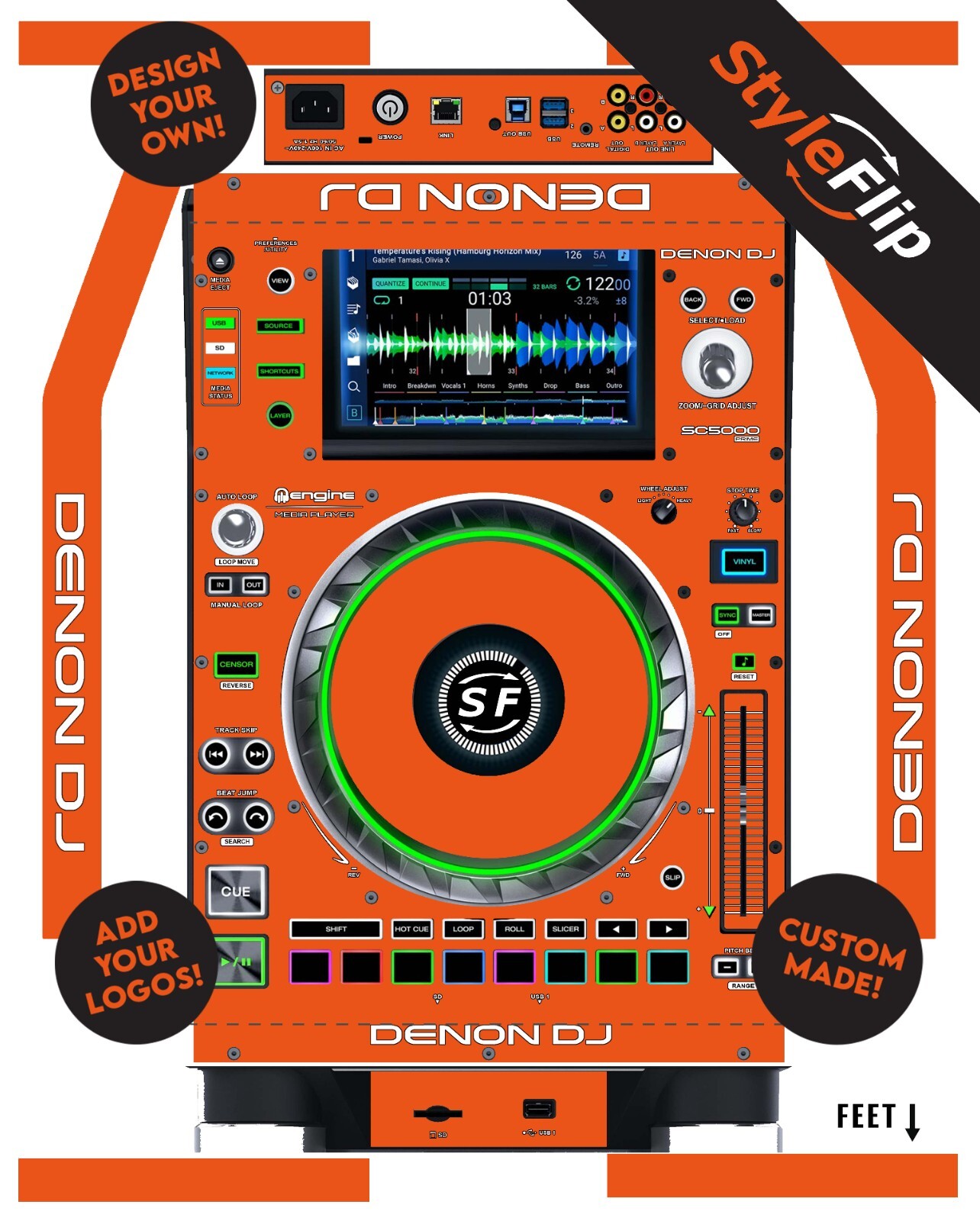 Denon DJ SC5000/5000M Prime Skin | Custom Skin | Protective Decal |StyleFlip