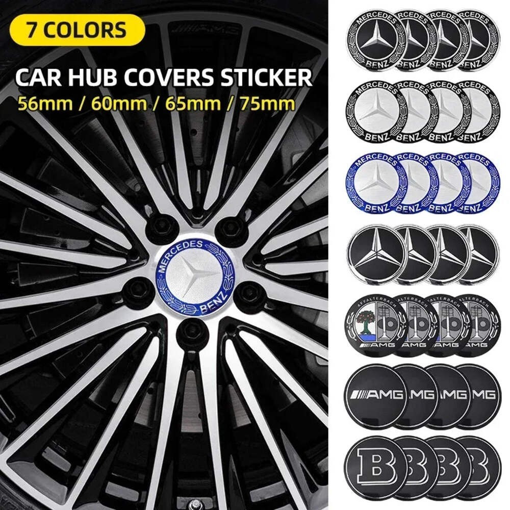 56mm 60mm 65mm 75mm Car Wheel Center Hub Caps Cover Rim Exterior Sticker For Mer
