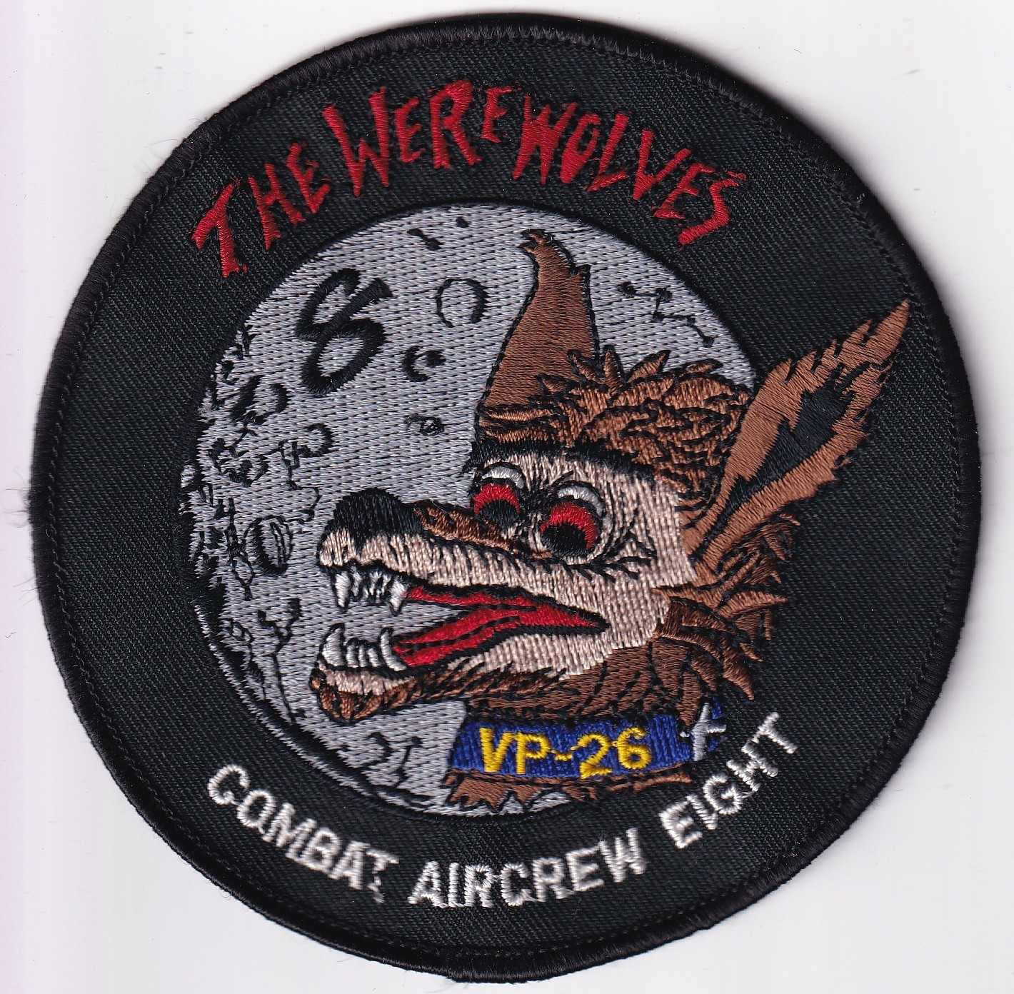 VP-26 The Werewolves Combat Aircrew Eight patch US Navy Aviation USN color