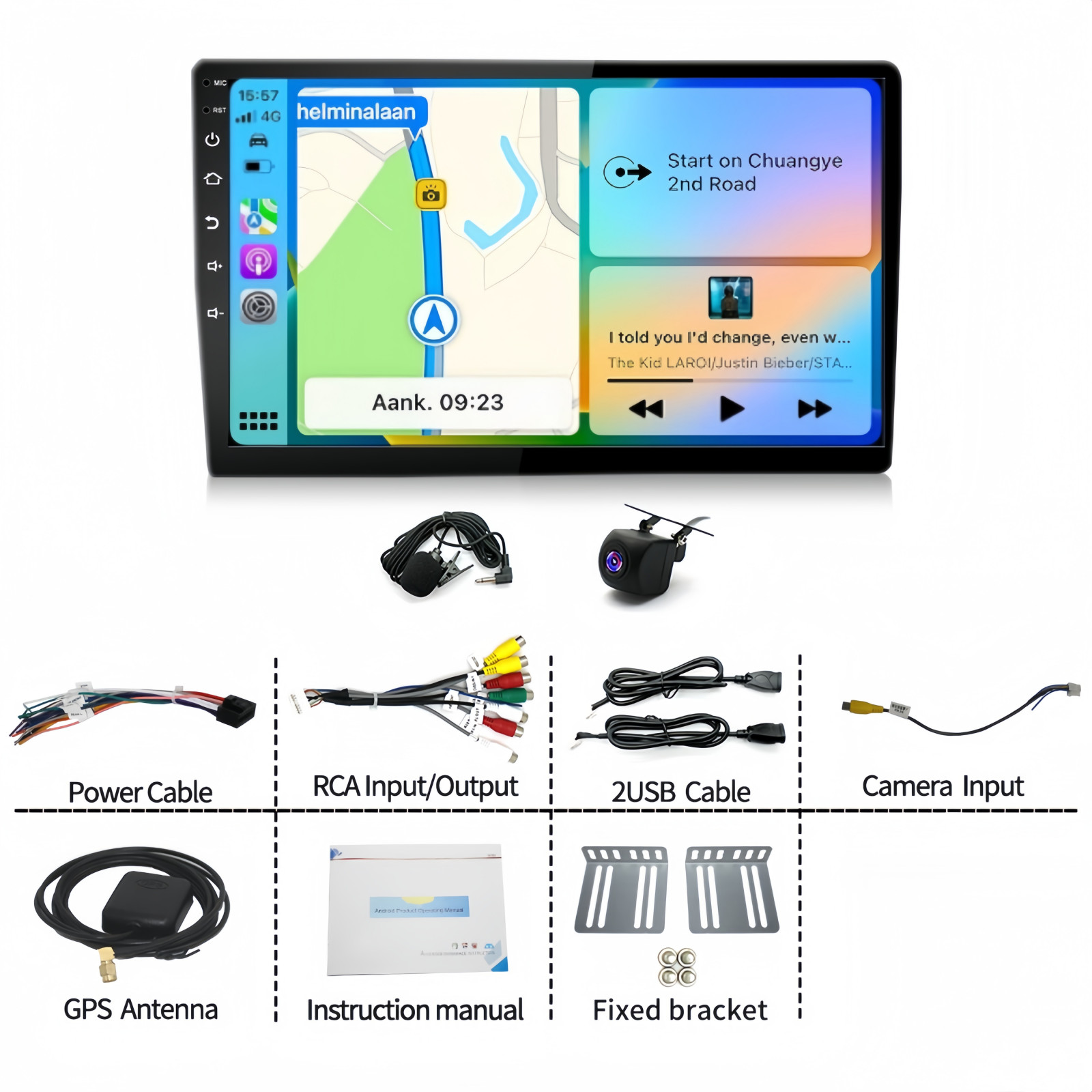 For 2003-2006 Chevy Silverado 1500 2500 Apple CarPlay 10.1" Android 15 4+64G