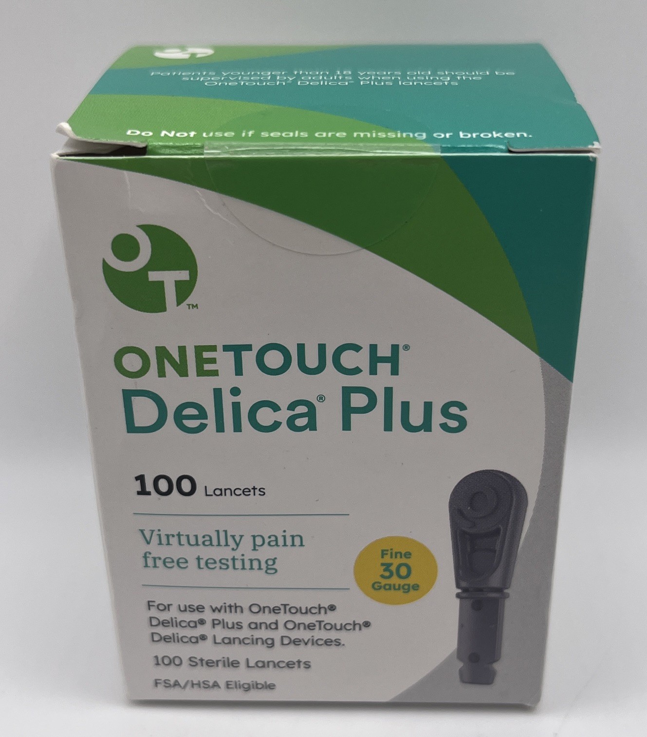 OneTouch Delica Plus 30G Lancets 100 Lancets. SEALED FREE SHIPPING