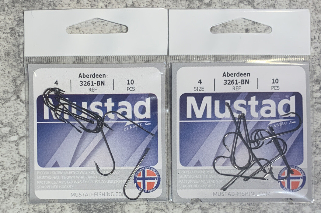 2 Packs Mustad Aberdeen Hooks Size 4