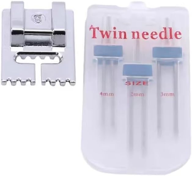 1 Set Twin Stretch Machine Needle Double Twin Needles Pins Sewing Machine Dou...