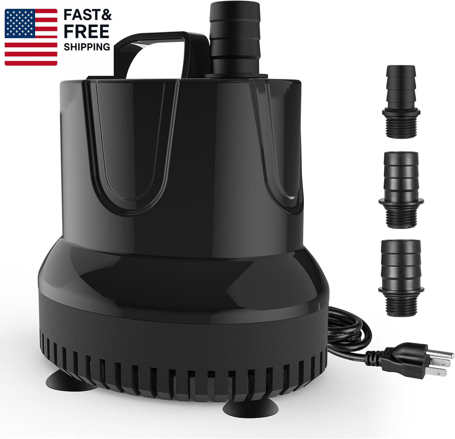 660GPH Submersible Water Fountain Pump, (2500L/H, 45W) Quick Water Chang