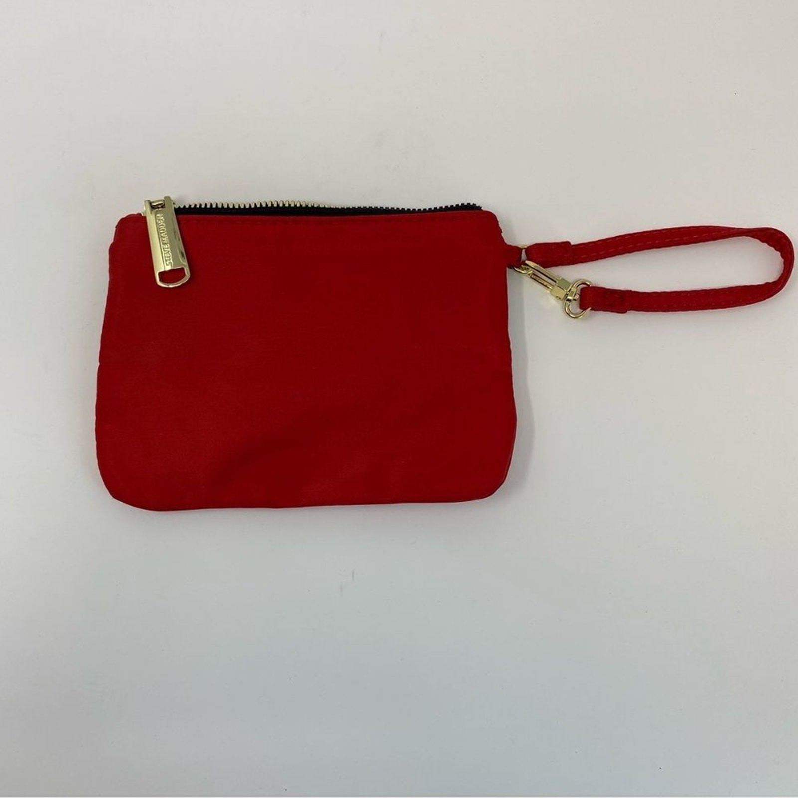 Steve Madden Red Zipper Pouch Wristlet