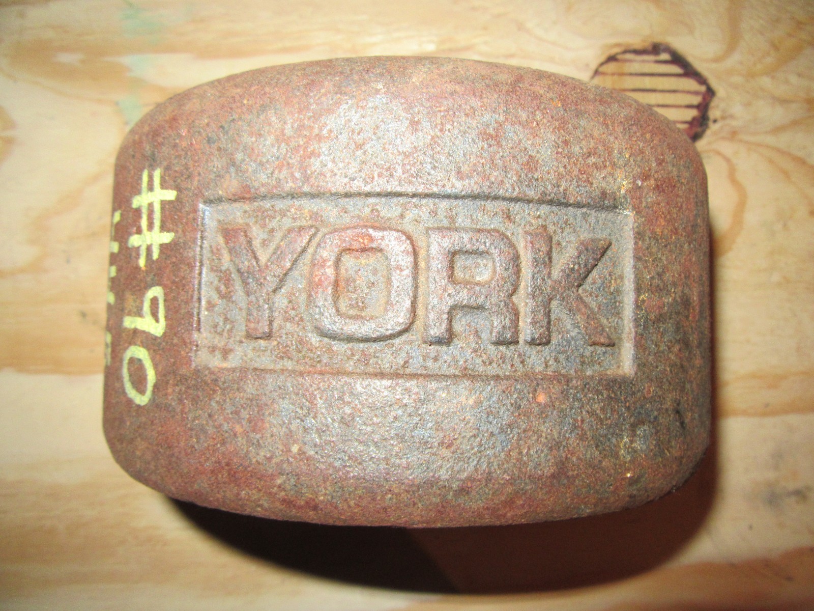 YORK Legacy Half 90 Pound Blob Grip YORK Side 1st Generation