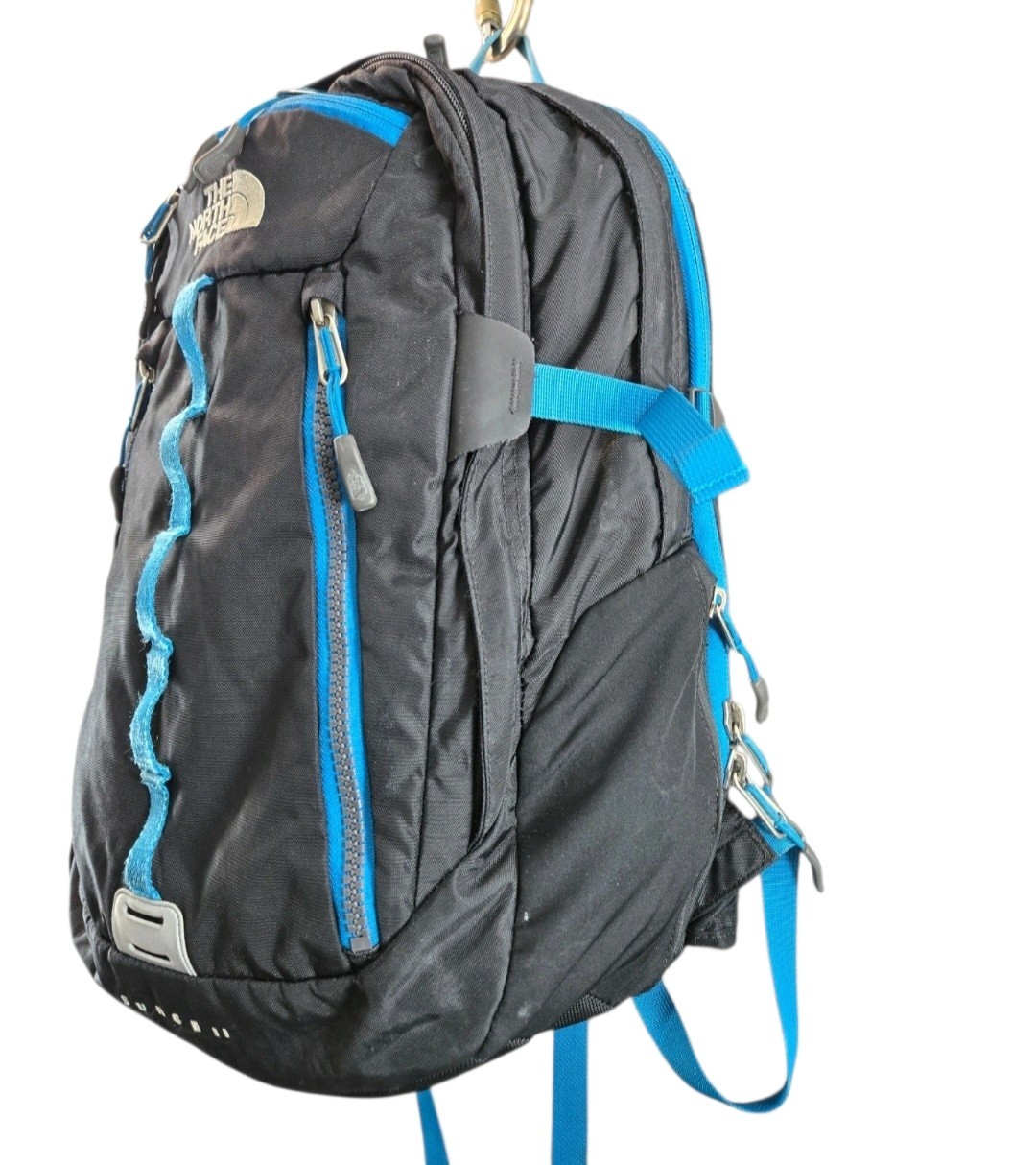 The North Face Surge II 27 Liter Backpack Black Blue Laptop Daypack Multi-Pocket