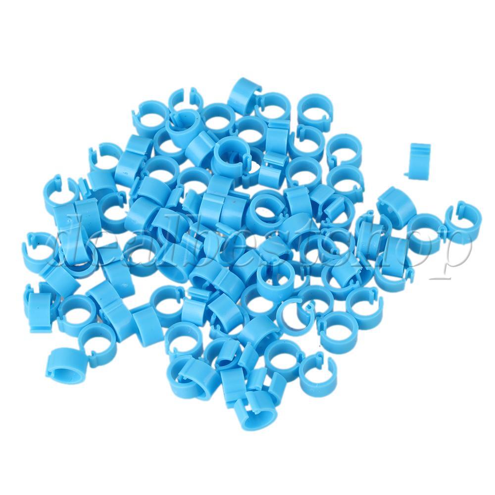 100pcs Chicken Pigeon Hen Leg Band Bird Chicks Duck Parrot Clip Rings