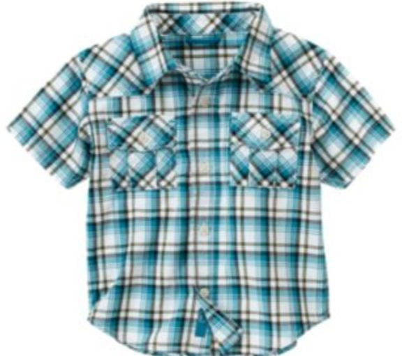 Gymboree SPY GUYS plaid button down top size 3-6 months NWT