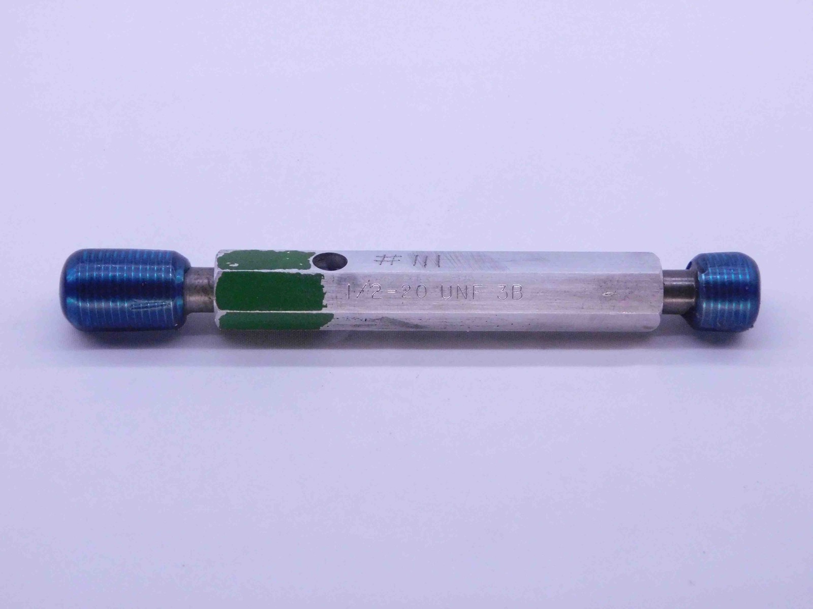 1/2 20 UNF 3B THREAD PLUG GAGE .5 .50 .500 .5000 GO NO GO P.D.'S = .4675 & .4717