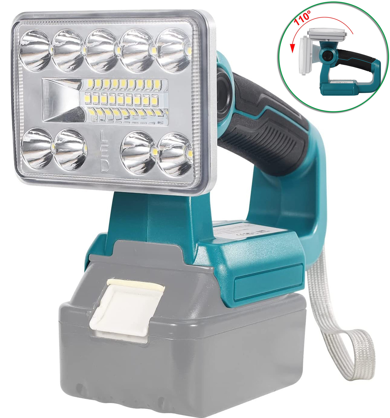 Handheld Flashlight Cordless LED Work Light for Makita 18V LXT Li-Ion Batteries