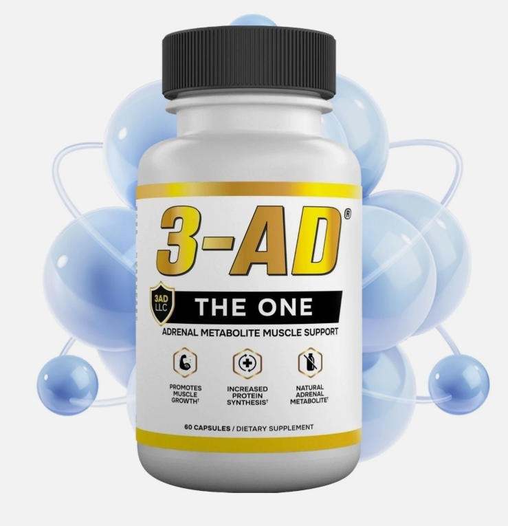 3-AD® 25mg Muscle Support Supplement 2025 UK 60 Capsules Patented Formula