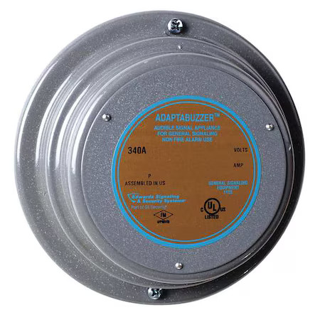 Edwards Signaling 340A-G5 Buzzer, Buzzer, Continuous, 24V Ac, 70 Db, Steel,