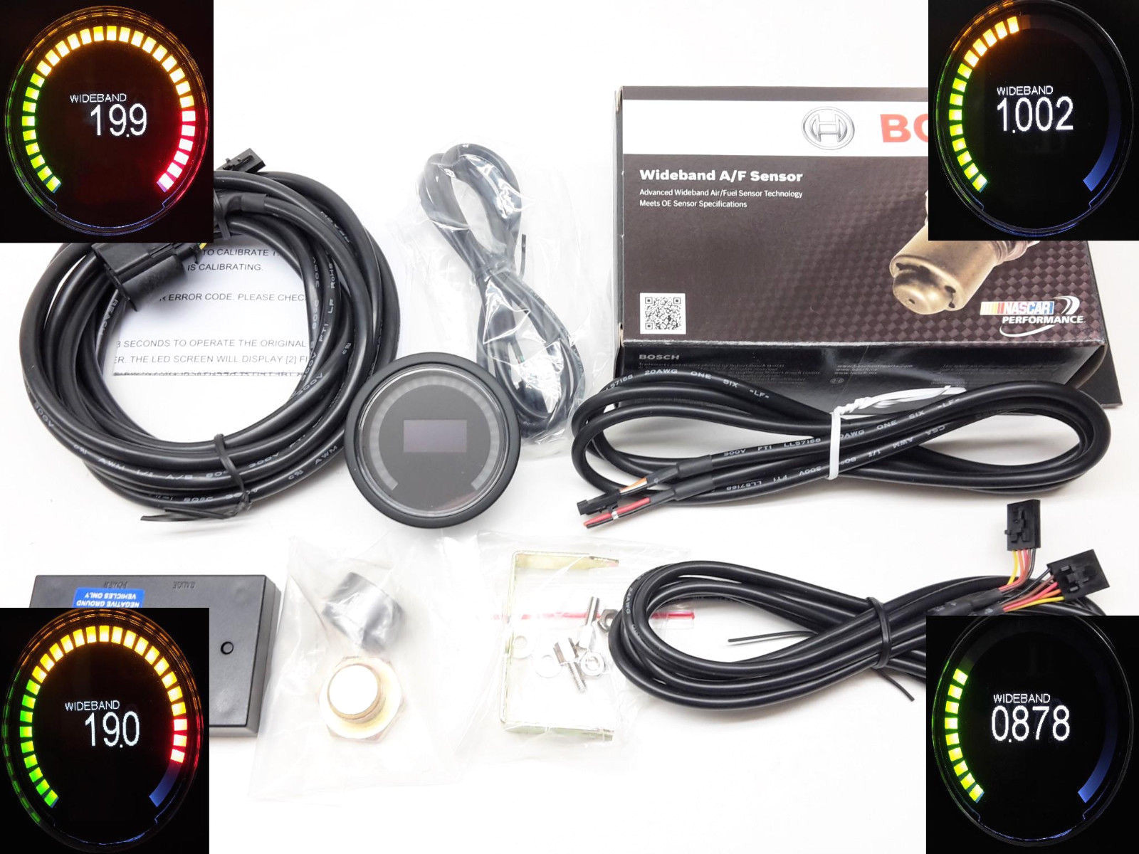 RSR OLED BLACK Wideband Lambda Gauge + Probe Bosch 4.9 LSU Wideband Gauge VR6