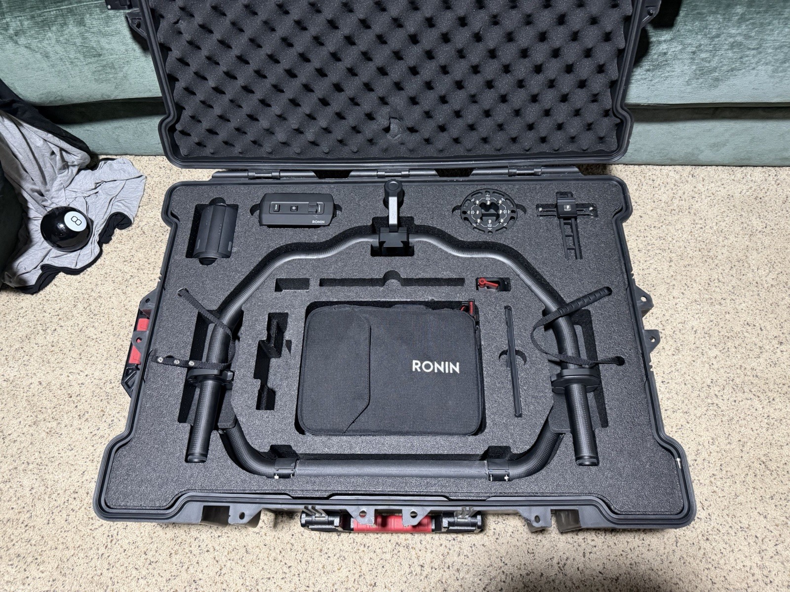 DJI Ronin 2 Pro 3-Axis Cinema Gimbal Stabilizer Kit Ring Grip + Batteries + Case