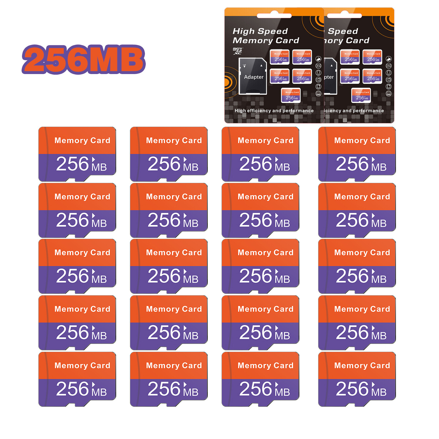 256MB Lot Micro SD Card Memory Card Class4 Memory TF SD Card With a Free Adapter