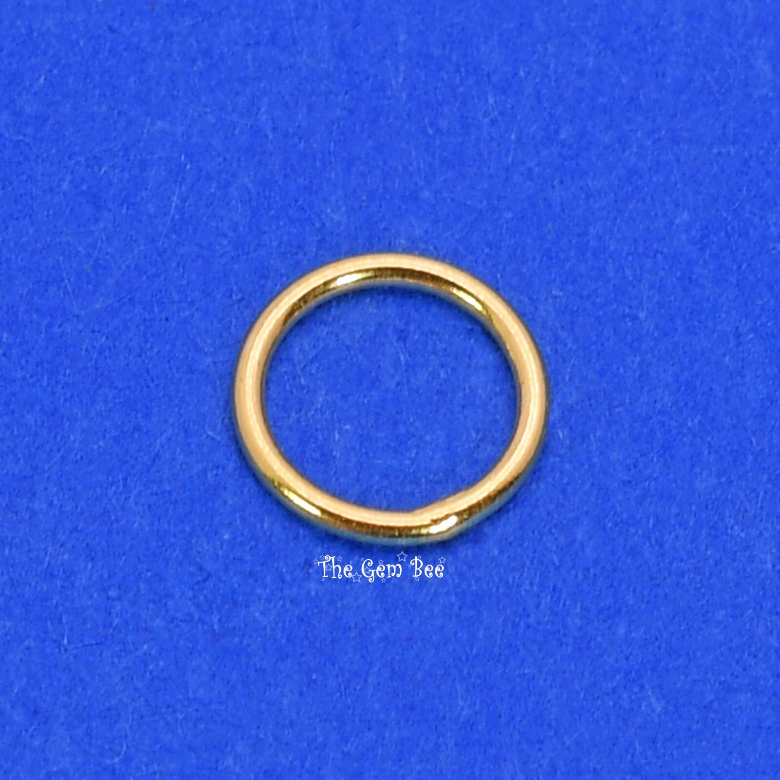 6MM 21 Gauge 14K Solid Yellow Gold Round CLOSED Jump Ring Finding