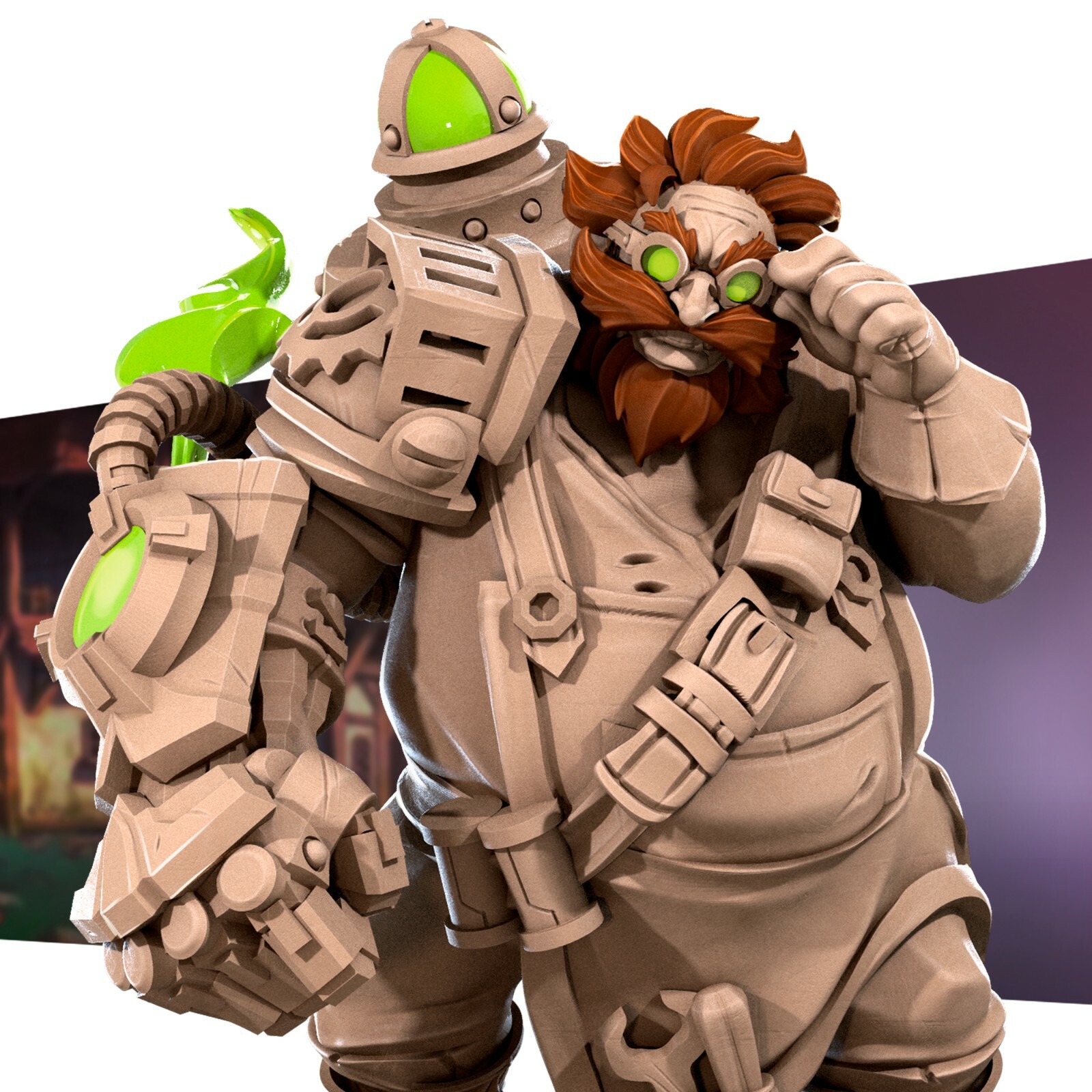 Human Male Artificer - Goggles Down - Bite the Bullet - Fantasy D&D Miniature