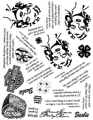 Unmounted Rubber Stamp Plate, Unmounted/Uncut Pink Rubber Stamps