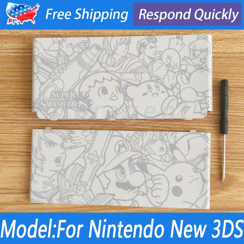 For Nintendo New 3DS A+E Cover Housing Shell Plate Case Super Smash Bros