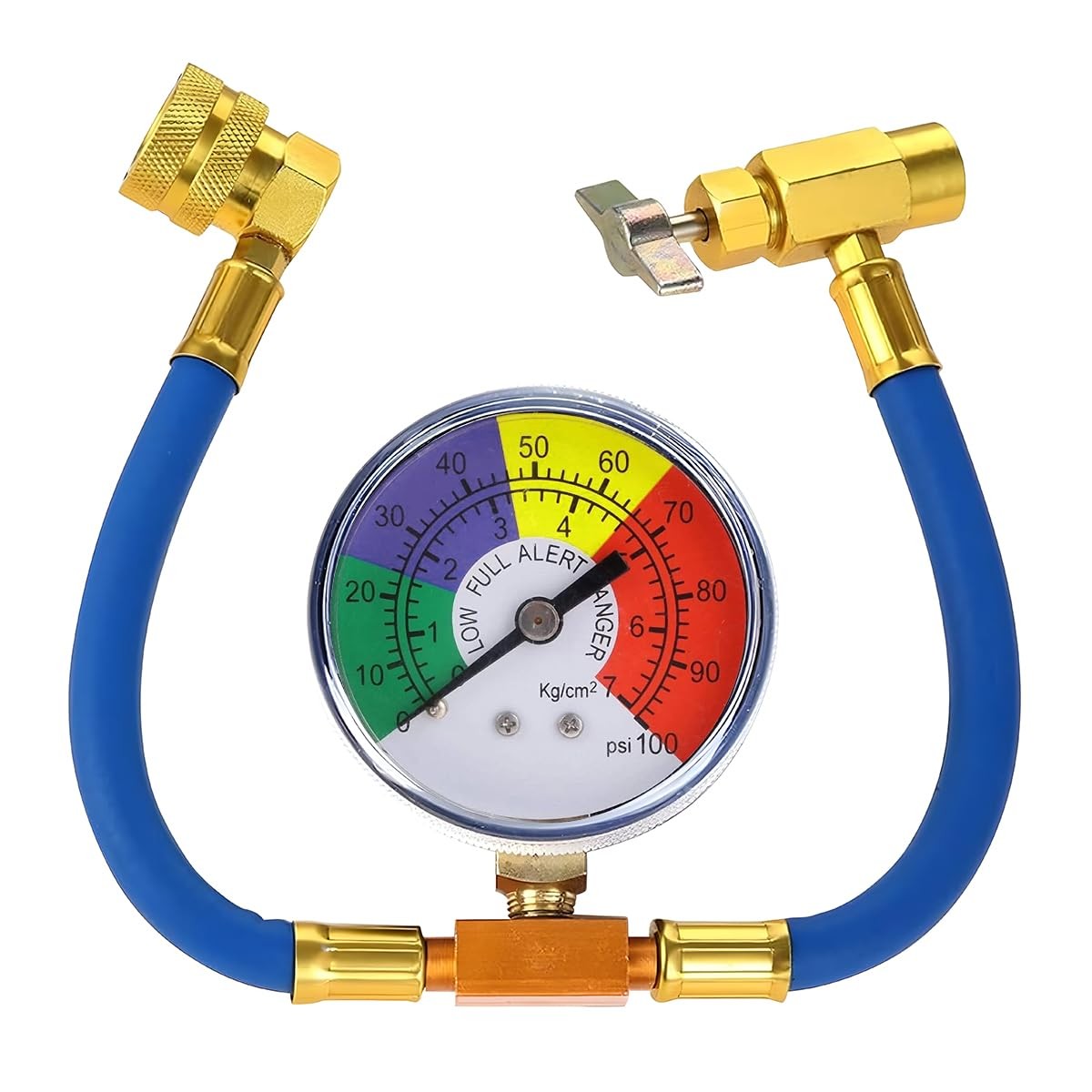 R134A Car AC Refrigerant Hose Kit 18.11" 600-3000PSI Refrigerant Charge Hose Kit