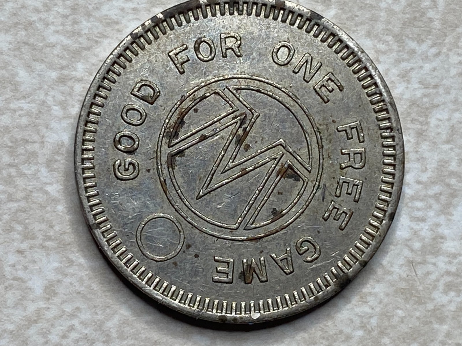 M or W free Game Arcade Token T8820