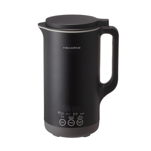 Recolte RSY-3 Auto Cooking Pot Large 800ml Soup Maker Soy Milk Machine Black NEW
