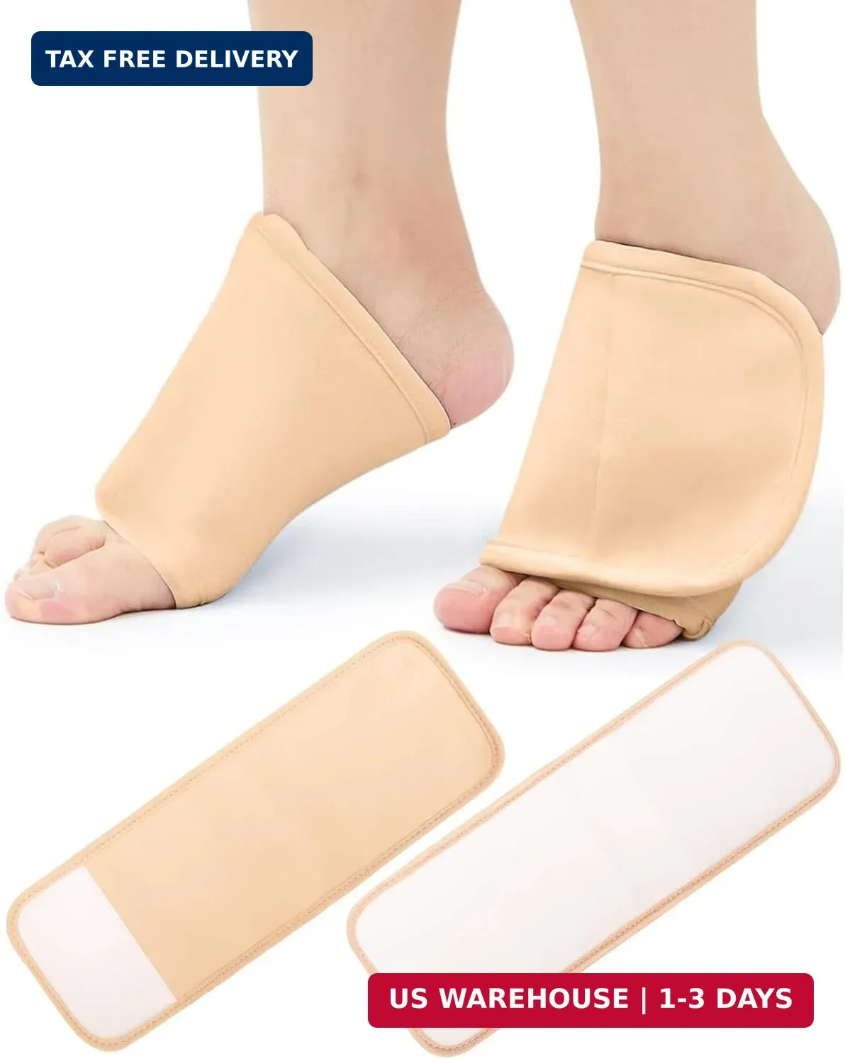 2Pcs Castor Oil Pack Wrap for Feet, Reusable Castor Oil Compress Foot Wrap with