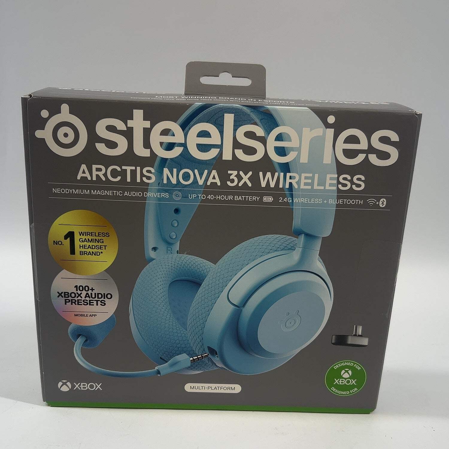 SteelSeries Arctis Nova 3 Over Ear Gaming Headset Blue HS40 WIRELESS