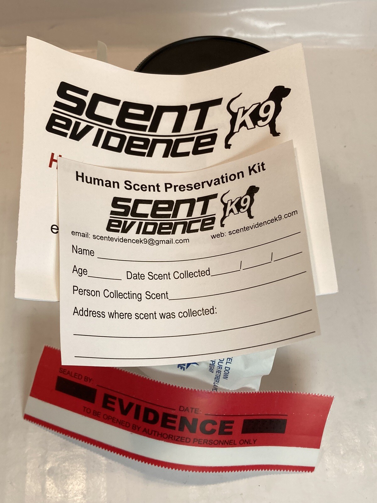 K 9 Scent Evidence kit.