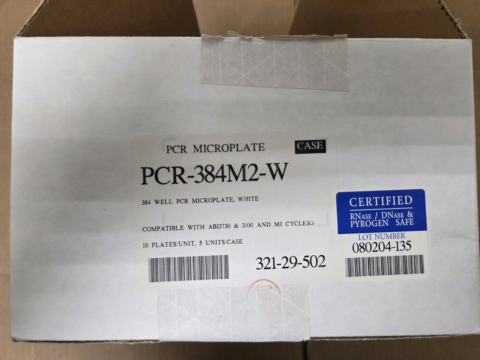 Axygen 384-well Polypropylene PCR Microplate, Compatible with ABI, Full Skirt