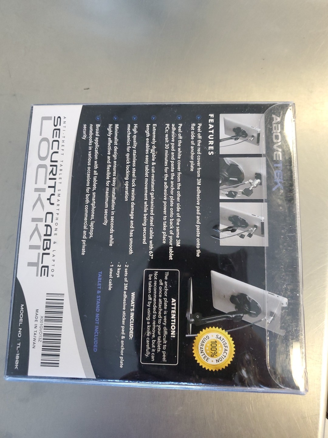 Abovetek T-180K Security Cable Lock Kit
