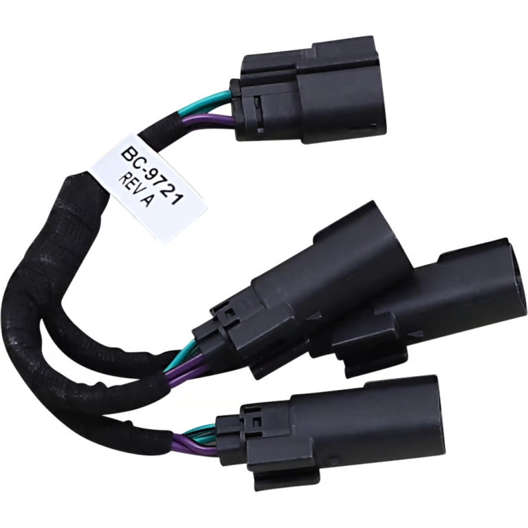 Saddle Tramp Rear 3-Way Speaker Harness Splitter Motorcycle Street Bike BC-9721